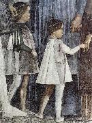 Andrea Mantegna Freskenzyklus in der Camera degli Sposi im Palazzo Ducale in Mantua, Szene: Zusammentreffen von Herzog Ludovico Gonzaga mit Kardinal Francesco Gonzaga Spain oil painting artist
